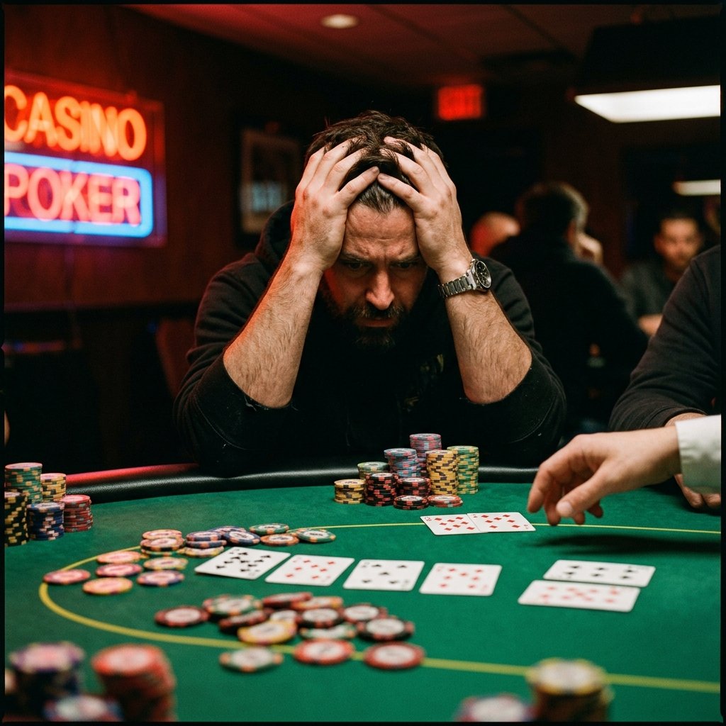 Poker bad beat moment